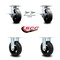 Service Caster 6 Inch Kingpinless Rubber on Steel Caster Brake & Swivel Lock 2 Rigid SCC, 2PK SCC-KP30S620-RSR-SLB-BSL-2-R-2 - alternate 2